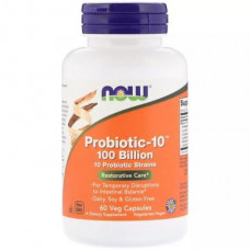 Digestive Probiotics, Probiotic-10, 100 Billion, Now Foods, 60 Vegetarian Capsules, Z09460
 