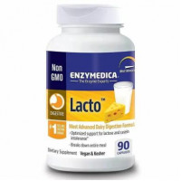 Digestive Enzymes, Lacto, Lacto, Most Advanced Dairy Digestion Formula, Enzymedica, 90 Capsules, Z09521
 