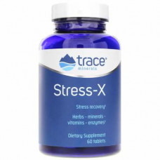 Стресс-X, защита от стресса, Stress-X Dietary Supplement, Trace Minerals Research, 60 таблеток, Z09529
  