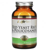 Поликозанол и красный рис, Red Yeast Rice & Policosanol, LifeTime Vitamins, 60 растительных капсул, Z09534
  