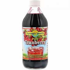 Клюквенный концентрат, Pure Cranberry, 100% Juice Concentrate, Dynamic Health Laboratories, 473 мл, Z09553
  