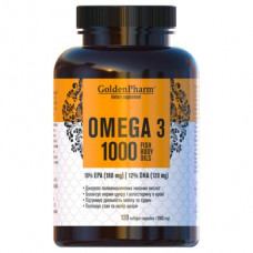 Omega-3, GoldenPharm, 1000 mg, 120 Softgels, Z09575
 