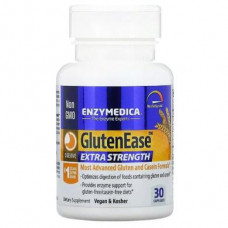 Ферменты для переваривания глютена, GlutenEase, Extra Strength, Enzymedica, 30 капсул, Z09613
  