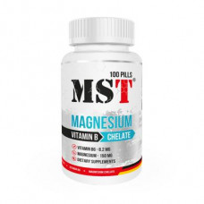 Magnesium + Vitamin B6, Magnesium Chelate + B6, MST Nutrition, 100 Tablets, Z09663
 