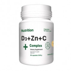 Витаминно-минеральный комплекс, D3 + Zinc + С Complex+, EntherMeal, 60 капсул, Z09667
  