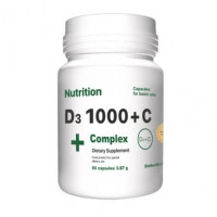 Витаминный комплекс, D3 1000+С Complex+, EntherMeal, 60 капсул, Z09669
  