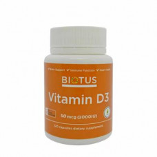 Vitamin D3, Vitamin D3, Biotus, 2000 IU, 120 capsules, Z09696
 