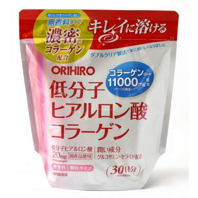 Low molecular weight hyaluronic acid and collagen, Orihiro, 180 g bag 1 191, Z09737 .. Discounts, promotions, 100% original products. Worldwide shipping, free shipping, world, health, cosmetics, fitness