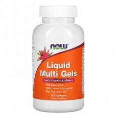 Liquid multivitamins, Liquid mult gels (Vitamin & Mineral), Now Foods, 180 softgels, Z09784
 