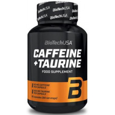 Кофеин+Таурин, Caffeine+Taurine, Biotech USA, 60 капсул, Z09818
  