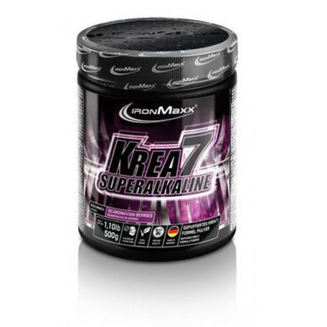 Creatine, Krea7 Superalkaline Powder, Iron Maxx, Kiwi Flavor, 500 g, Z09970
 