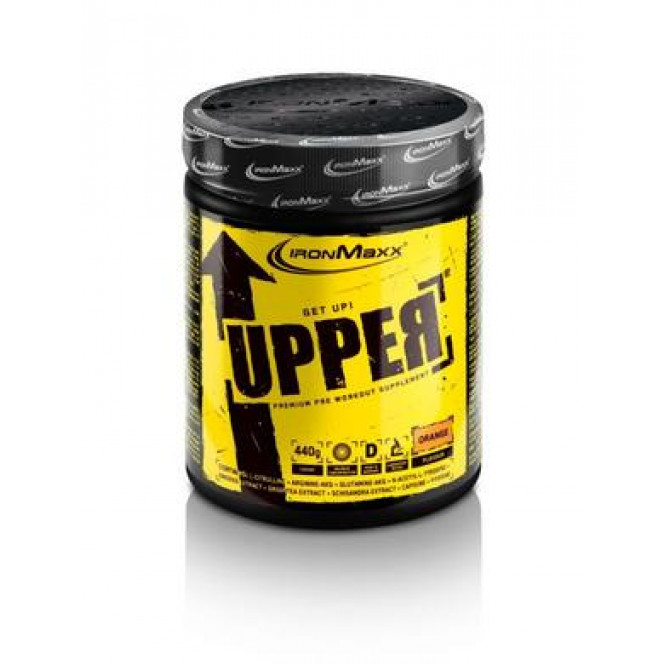 Pre-workout complex, Upper, Iron Maxx, orange flavor, 440 g 978, Z09972 .. Discounts, promotions, 100% original products. Worldwide delivery, free shipping, peace, health, cosmetics, fitness