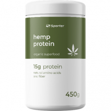 Hemp Protein, Sporter, Unflavored, 450 g, Z10035
 