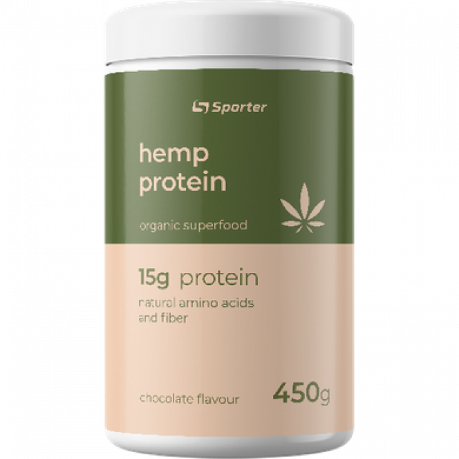 Hemp protein, Sporter, chocolate flavor, 450 g 333, Z10036 .. Discounts, promotions, 100% original products. Worldwide delivery, free shipping, world, health, cosmetics, fitness