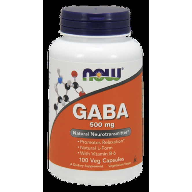 Gamma Aminobutyric Acid (GABA), Now Foods, 500 mg, 100 Capsules, 05089
 