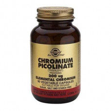 Хром пиколинат, Chromium Picolinate, Solgar, 200 мкг, 90 капсул, 18727
  