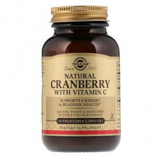 Cranberry + Vitamin C, Cranberry Vitamin C, Solgar, 60 Capsules, 05534
 