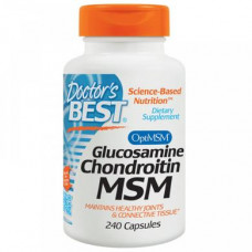 Глюкозамин, хондроитин, МСМ, Glucosamine Chondroitin MSM, Doctors Best, 240 капсул, 05621
  