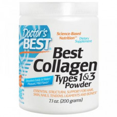 Collagen Type 1 & 3, Collagen, Doctors Best, powder, 200 g, 05623
 