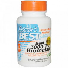 Bromelain, Bromelain, Doctors Best, 500 mg, 90 Capsules, 05699
 