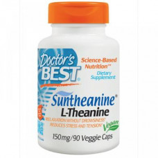 Теанин, L-Theanine, Doctors Best, 150 мг, 90 капсул, 05998
  