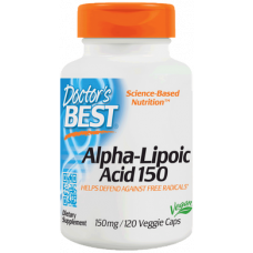 Альфа-липоевая кислота, Alpha Lipoic Acid, Doctors Best, 150 мг, 120 капсул, 6035
  