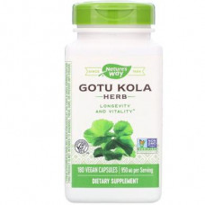 Готу кола (Gotu Kola), Natures Way, трава, 475 мг, 180 капсул, 6228
  