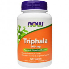 Трифала (Triphala), Now Foods, 500 мг, 120 таблеток, 6251
  