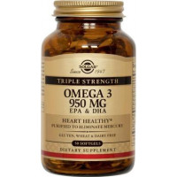 Рыбий жир, Омега - 3 (Omega-3, EPA DHA), Solgar, тройная сила, 950 мг, 50 капсул, 6717
  