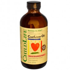 Cod Liver Oil, ChildLife, Strawberry, 237 ml, 7671
 