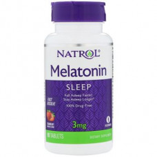 Melatonin, Strawberry Flavor, Melatonin, Natrol, 3 mg, 90 Tablets, 7890
 