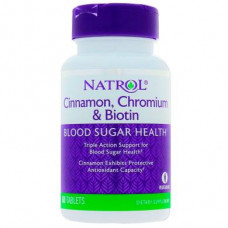 Cinnamon Biotin Chromium Natrol 60 Tablets 7892
 