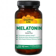 Melatonin, Melatonin, Country Life, 3 mg, 90 Tablets, 8177
 