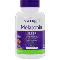 Melatonin Fast Release, Strawberry Flavor, Melatonin Fast Dissolve, Natrol, 5 mg, 150 Tablets, 8211
 