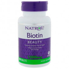 Biotin, Biotin, Natrol, Instant, 1000 mcg, 100 Tablets, 8237
 