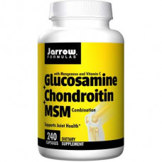 Glucosamine Chondroitin MSM Glucosamine + Chondroitin + MSM Jarrow Formulas 240 Capsules 8512
 