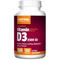 Vitamin D3, Vitamin D3, Jarrow Formulas, 2500 IU, 100 Capsules, 8658
 