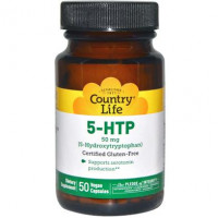 5-HTP (5-Hydroxytryptophan), Country Life, 50 mg, 50 Capsules, 8899
 