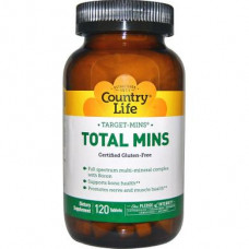 Multiminerals, Total Mins, Country Life, 120 Tablets, 8922
 