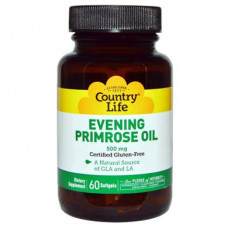 Масло примулы вечерней (Evening Primrose Oil), Country Life, 500 мг, 60 капсул, 8950
  