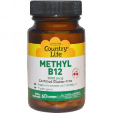 Vitamin B12, Superior B12, Country Life, 3000 mcg, Berry Flavor, 120 Lozenges, 8883
 