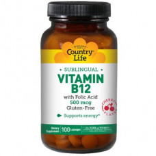 Vitamin B12 (Methylcobalamin), Methyl B12, Country Life, 1000 mcg, 60 Lozenges, 8980
 