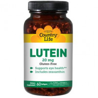 Лютеин (Lutein), Country Life, 20 мг, 60 капсул, 9015
  