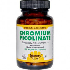 Chromium Picolinate, Country Life, 200 Capsules, 9045
 