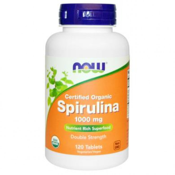 Спирулина сертифицированный органический порошок, Spirulina, Now Foods, 454 гр, 9214
  