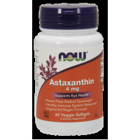 Астаксантин, Astaxanthin, Now Foods, 4 мг, 60 капсул, 9338
  