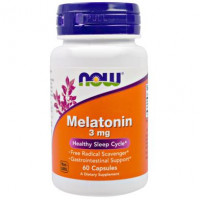 Melatonin, Melatonin, Now Foods, 3 mg, 60 Capsules, 9340
 