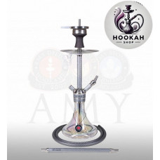 Hookah Amy Deluxe SS 21.02R Carbonica Force RS - color steel-transparent