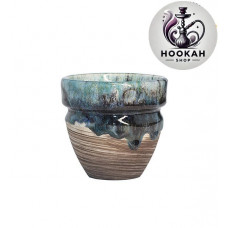 Bowl for a hookah of Kolos Rikule Glaze - color black-blue