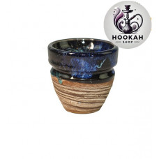 Bowl for a hookah of Kolos Rikule Glaze - color blue-black